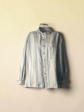 Zara Multicolor Striped Jean Jacket
